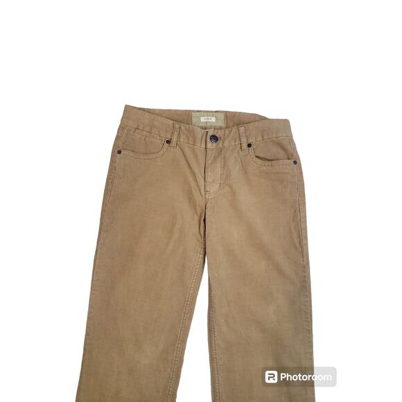 J Crew Corduroy Pants Mens Brown Bootcut 5 Pocket Flat Front Cotton Blend Sz 28R - Picture 6 of 6